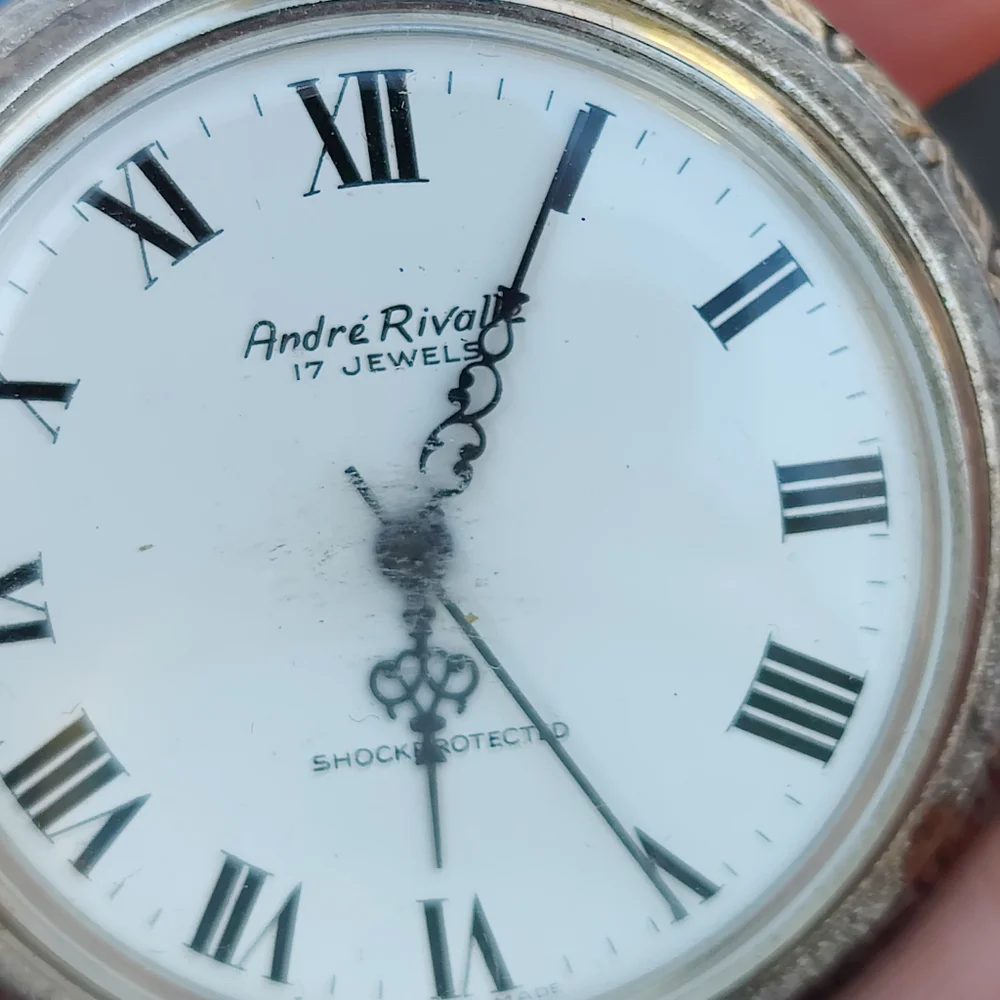🐕 Vintage Andre Rivoli 17 Jewels Pocket Watch